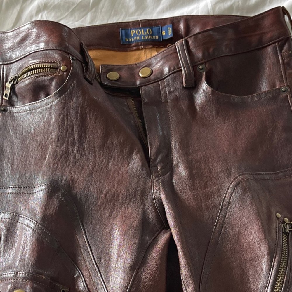 Polo Ralph Lauren Size 6 Leather Pants